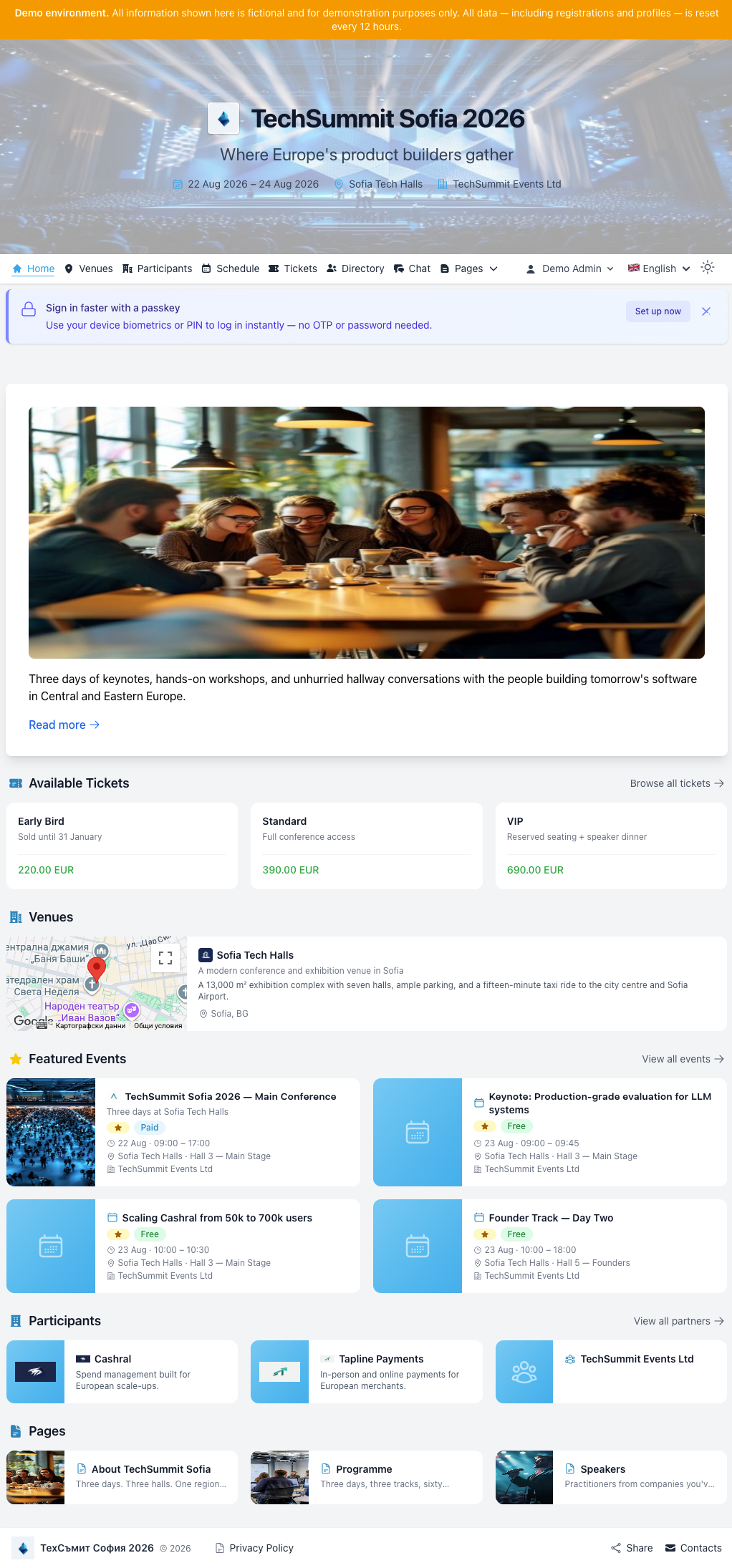 Visitix attendee portal screenshot
